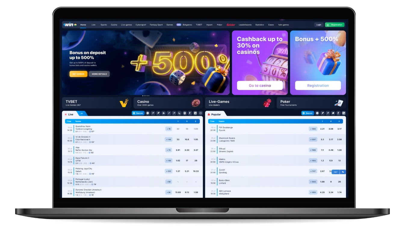 Detailed information about the bookmaker 1win